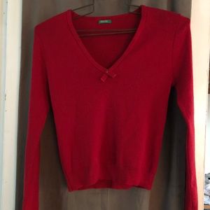 Vintage Benetton gorgeous red sweater